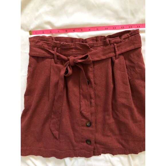 Hollister Rust Mini Skirt with Button Detail - Picture 9 of 9